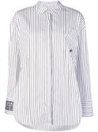 Msgm Oversized Stripe Shirt - White