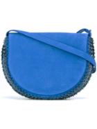 Paco Rabanne Chainmail Trim Saddle Bag, Women's, Blue