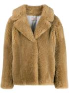 Yves Salomon Meteo Textured Fitted Jacket - Brown