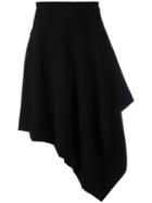 J.w.anderson - Asymmetric Side Skirt - Women - Cotton/polyester/triacetate - 6, Black, Cotton/polyester/triacetate