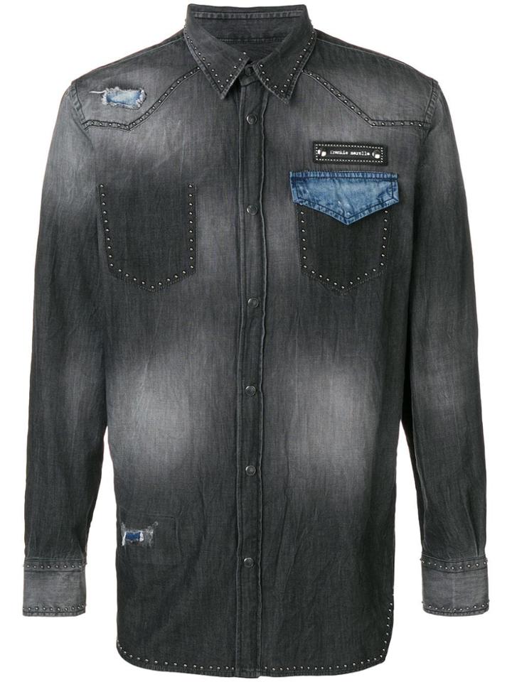 Frankie Morello Tatton Denim Shirt - Black
