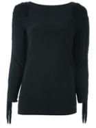Norma Kamali Fringed Sleeve Top