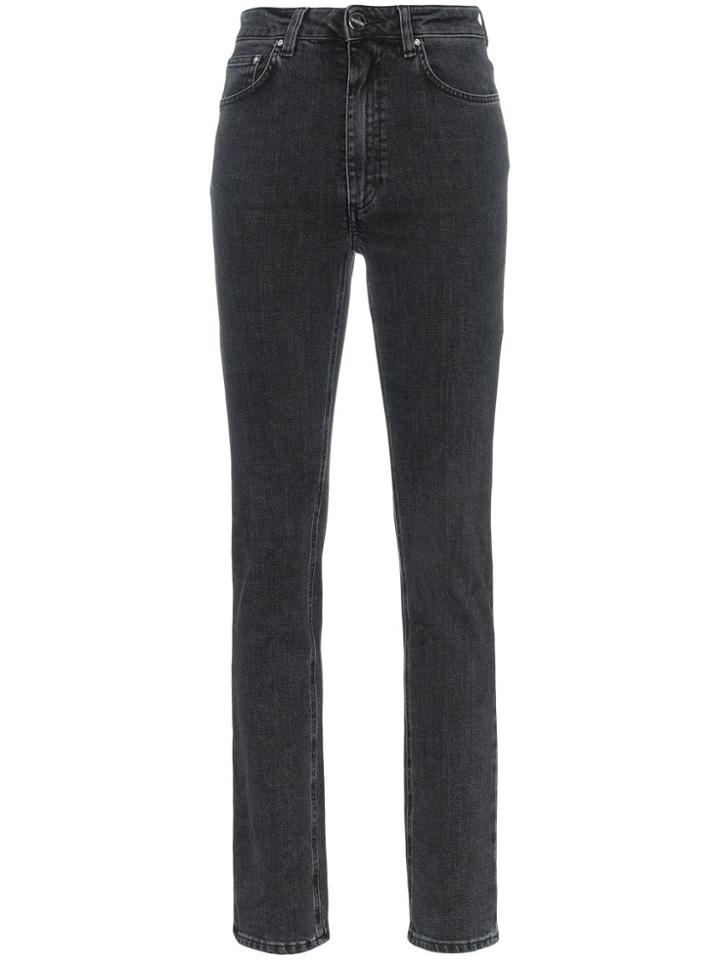 Toteme High Waisted Slim Fit Jeans - Grey