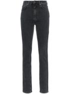 Toteme High Waisted Slim Fit Jeans - Grey
