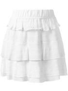 Iro Ruffled Layered Skirt, Women's, Size: 36, White, Rayon