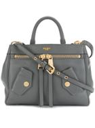 Moschino Moto Top Handle Tote - Grey
