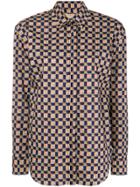 Burberry Printed Button Down Shirt - Blue