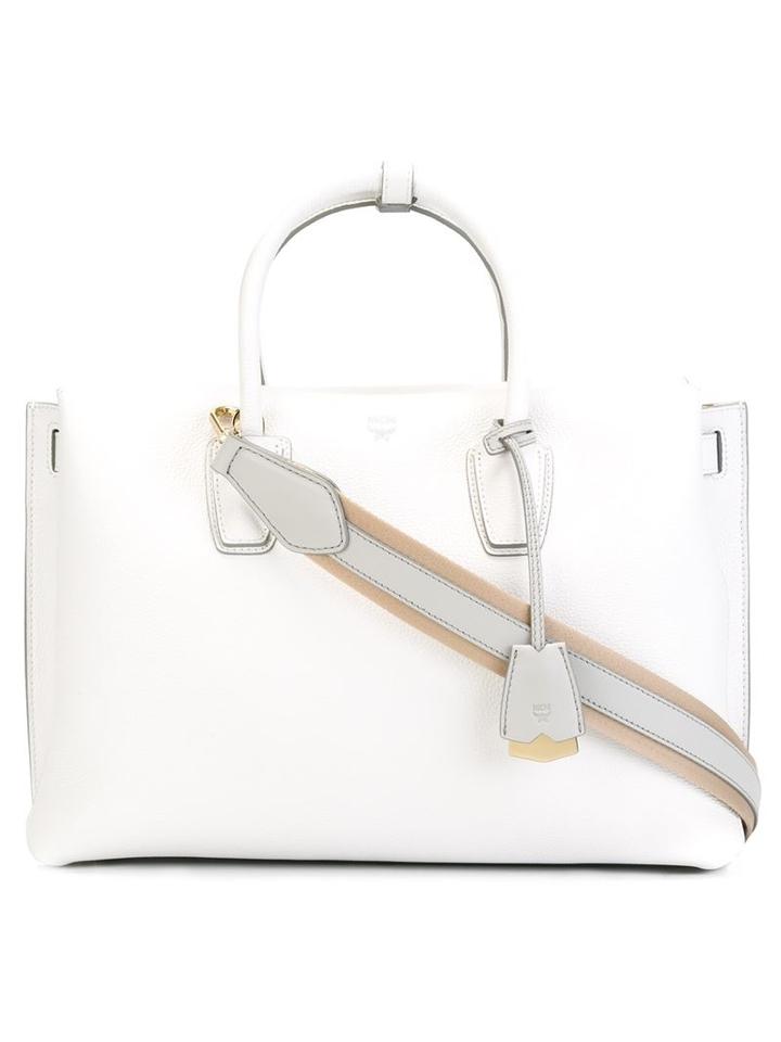 Mcm Large Milla Tote, Women's, White, Leather
