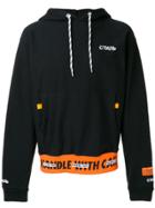 Heron Preston Kangaroo Pocket Drawstring Hoodie - Black