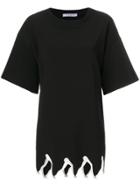 Vivetta Embellished Hem Half Sleeve Tee - Black