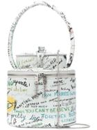 Maison Margiela Scribble Print Mini Box Bag - White