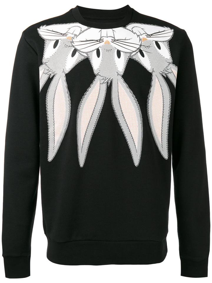 Iceberg Bugs Bunny Sweatshirt, Size: Large, Black, Cotton/polyester