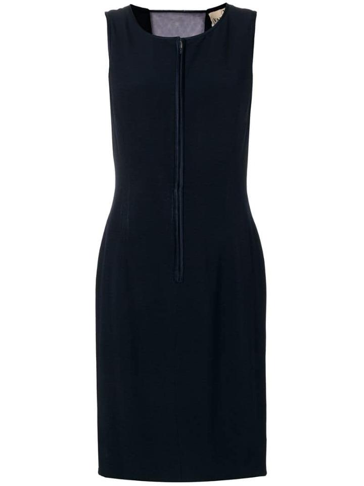 Valentino Pre-owned Sheer Panel Fitted Dress - Blue