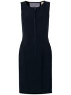 Valentino Pre-owned Sheer Panel Fitted Dress - Blue