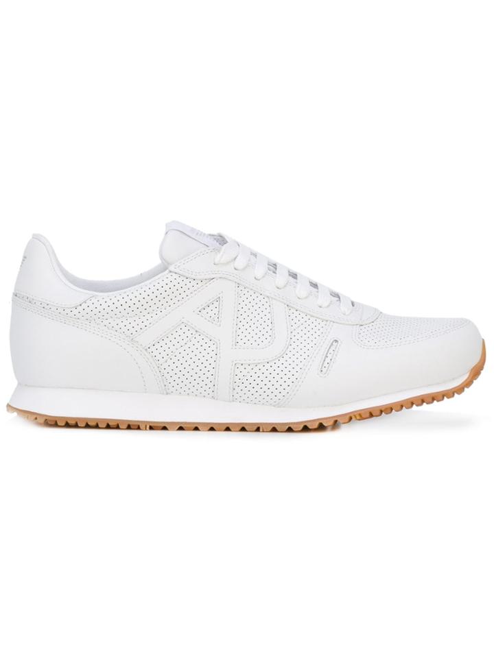 Armani Jeans Gum Sole Running Sneakers - White