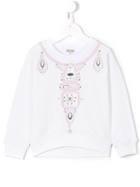 Kenzo Kids Embroidered Sweatshirt, Girl's, Size: 12 Yrs, White