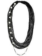 Maria Calderara Pearled Necklace - Black