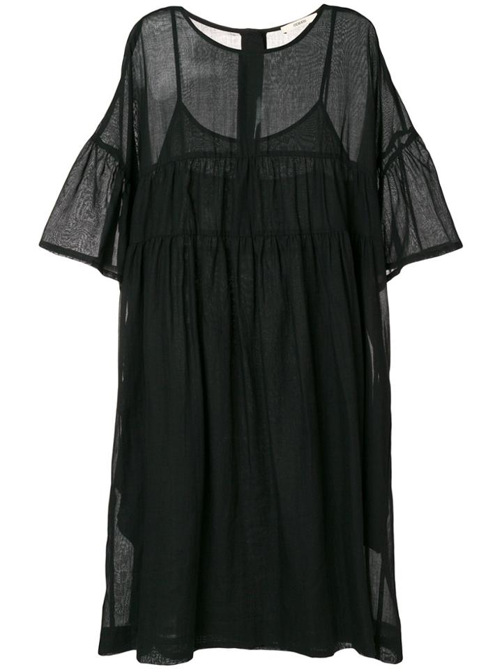 Odeeh Flared T-shirt Dress - Black