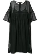 Odeeh Flared T-shirt Dress - Black