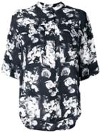 Kenzo Floral Print Top, Women's, Size: 38, Black, Silk