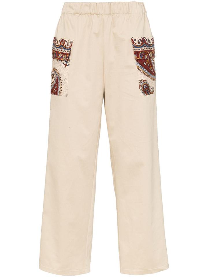 Paria Farzaneh Iranian Print Trousers - Neutrals