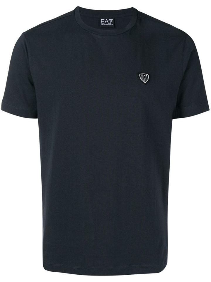 Ea7 Emporio Armani Logo Appliqué T-shirt - Blue