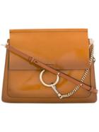 Chloé Caramel Brown Faye Patent And Leather Shoulder Bag