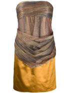 Chanel Pre-owned Strapless Draped Dress - Yellow