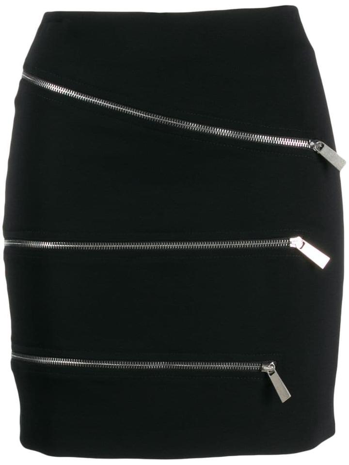 John Richmond Zip Detail Mini Skirt - Black