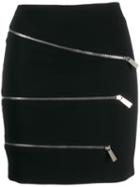 John Richmond Zip Detail Mini Skirt - Black