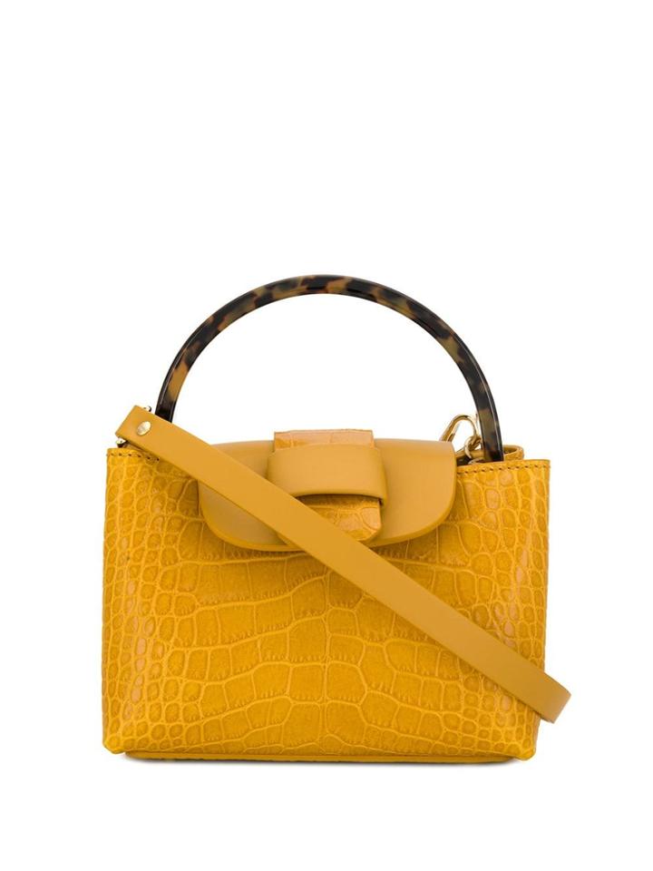 Nico Giani Embossed Myria Crossbody Bag - Yellow