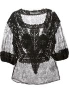 Givenchy Floral Lace Blouse, Women's, Size: 36, Black, Polyamide/viscose/cotton