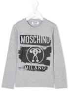 Moschino Kids - Question Mark Logo Sweatshirt - Kids - Cotton/spandex/elastane - 4 Yrs, Grey