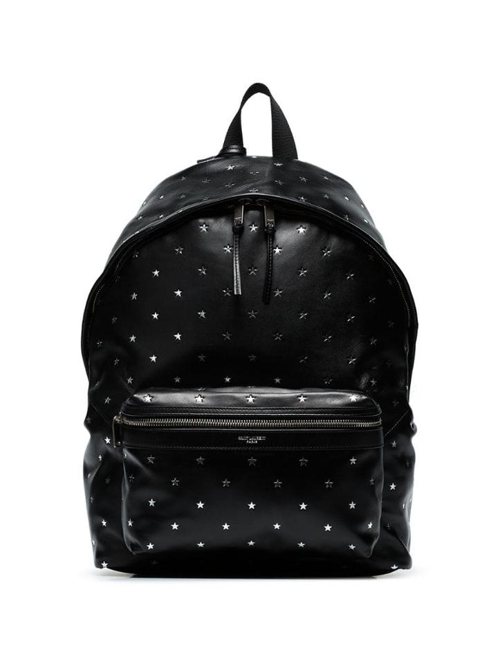 Saint Laurent Star Motif Print Backpack - Black