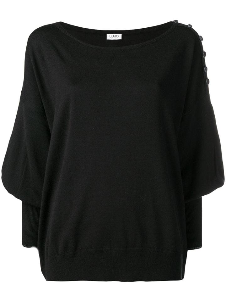 Liu Jo Boat Neck Jumper - Black