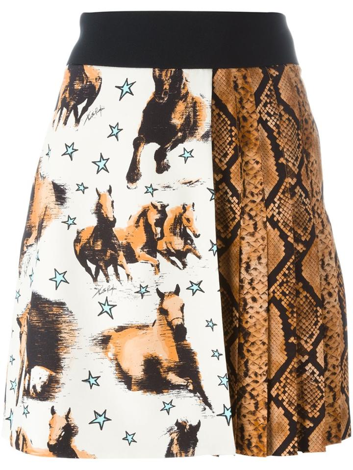 Dvf Diane Von Furstenberg Side Tie A-line Skirt - Blue