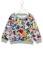 Kenzo Kids Travel Tag Print Sweatshirt, Toddler Boy's, Size: 36 Mth