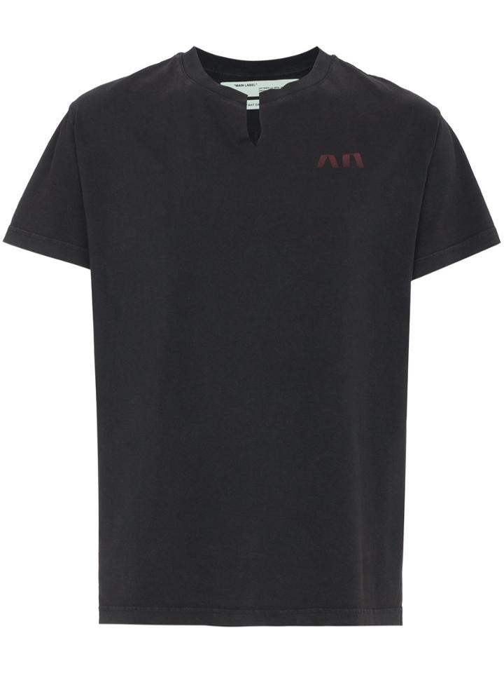 Off-white C/o Art Dad Analog On Deck Cotton T Shirt - Black