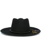 Sensi Studio Beaded Band Hat, Women's, Size: Small, Black, Wool Felt