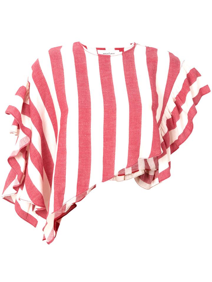 Marques'almeida Striped Cropped Top - Nude & Neutrals