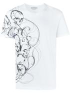 Alexander Mcqueen Skull Print T-shirt, Men's, Size: Large, White, Cotton
