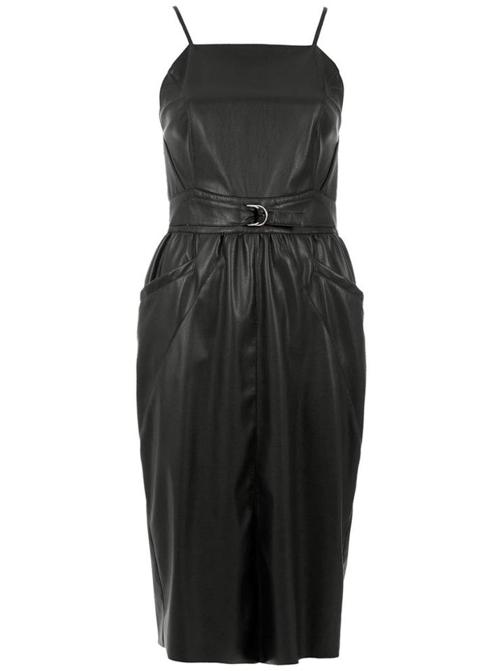 Framed Tulip Midi Dress - Black
