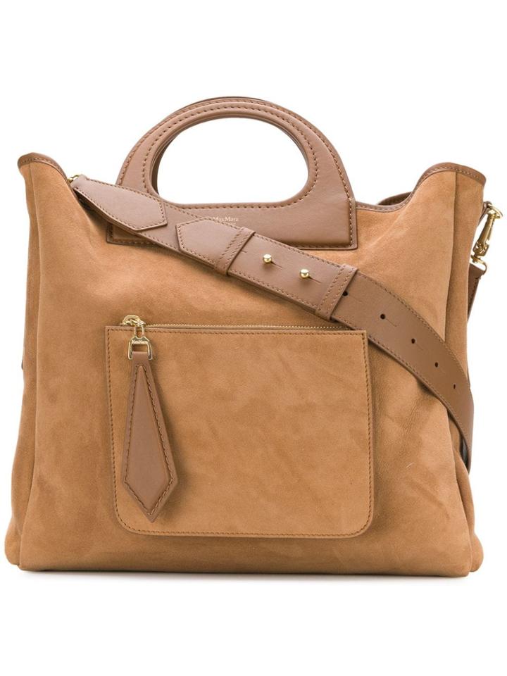 Max Mara Structured Tote Bag - Brown