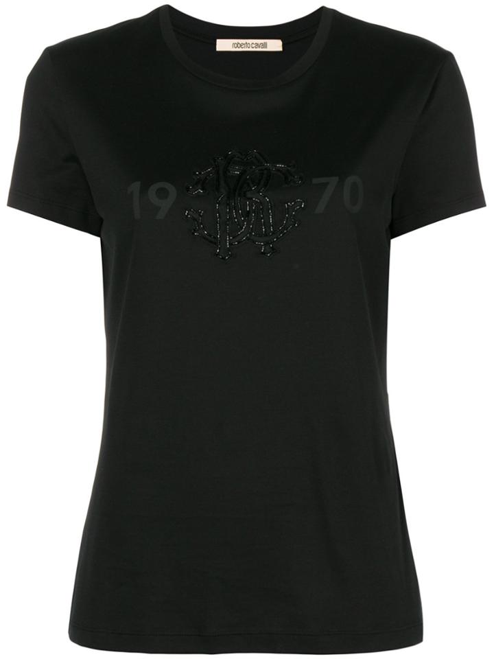 Roberto Cavalli Logo Patch T-shirt - Black
