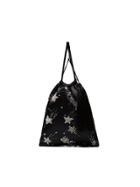 Attico Black Bead Embroidered Tassel Silk Clutch