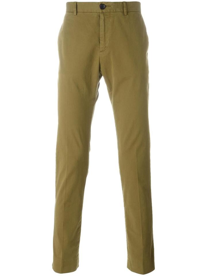Ps By Paul Smith Regular Trousers, Men's, Size: 29, Green, Cotton/spandex/elastane