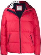 Tommy Jeans Logo Puffer Jacket - Red
