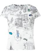 Mira Mikati 'colourbook Ny' Print Patch Details T-shirt