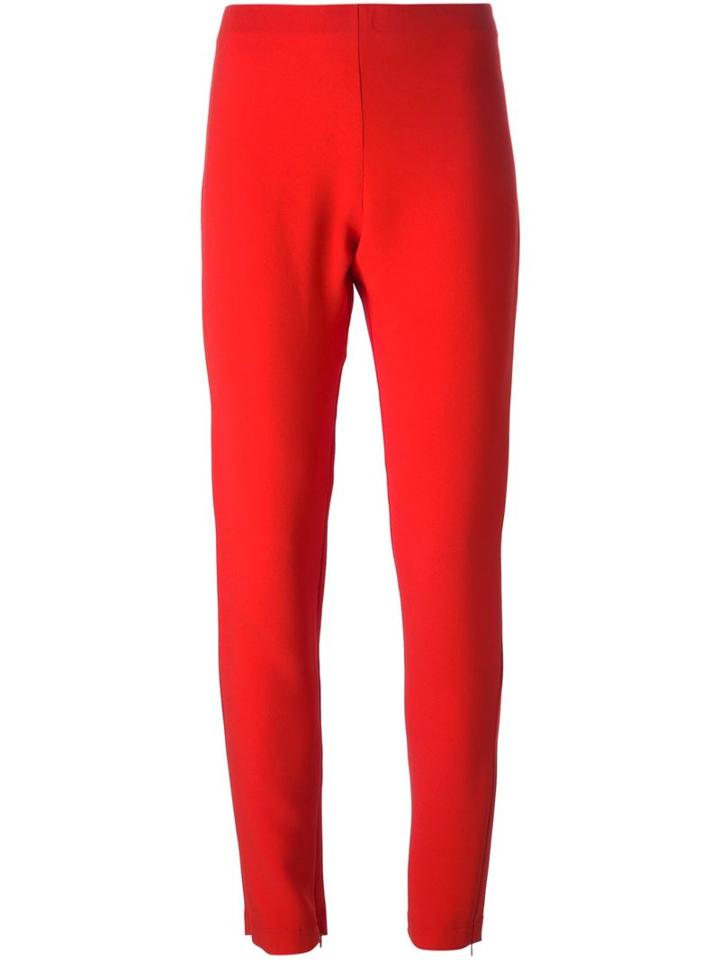 Emanuel Ungaro Slim Fit Trousers, Women's, Size: 46, Red, Acetate/rayon/other Fibres