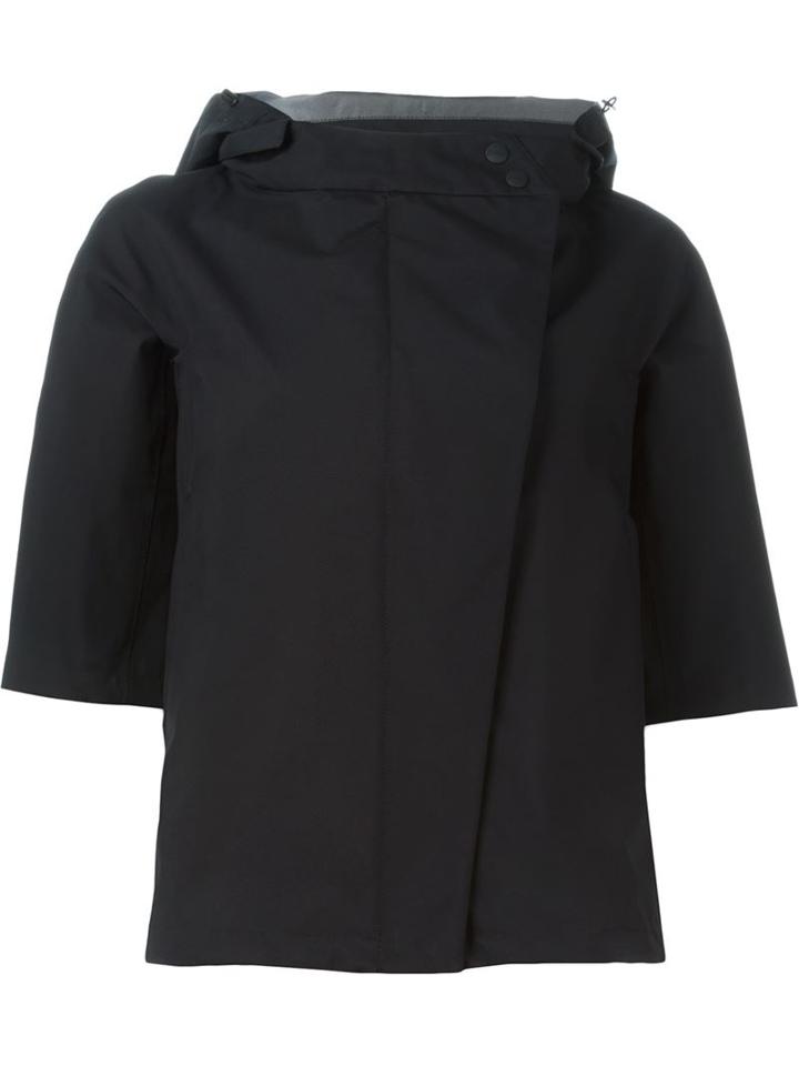 Herno Hooded Sport Jacket, Women's, Size: 44, Black, Polyester/polytetrafluoroethylene (ptfe)